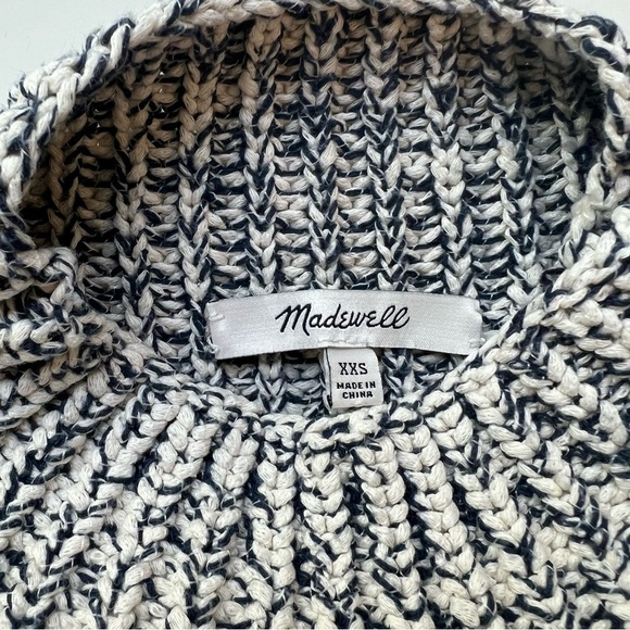 Madewell Chunky Knit Veranda Sleeveless Mock Neck Sweater- Size XXS - Picture 6 of 11